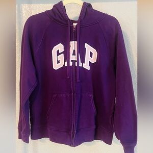GAP zip up purple hoodie